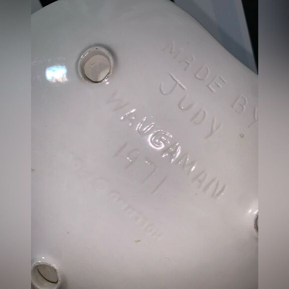 Vintage 1971 Mouse W/ Cheese Appetizer Snack Plate Kitsch Handmade Ceramic Dish - Picture 5 of 6